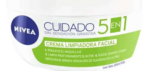 Nivea Cuidado 5 En 1 Crema Facial De Limpieza 100ml Momento de aplicación Día/Noche Tipo de piel Todo tipo de piel