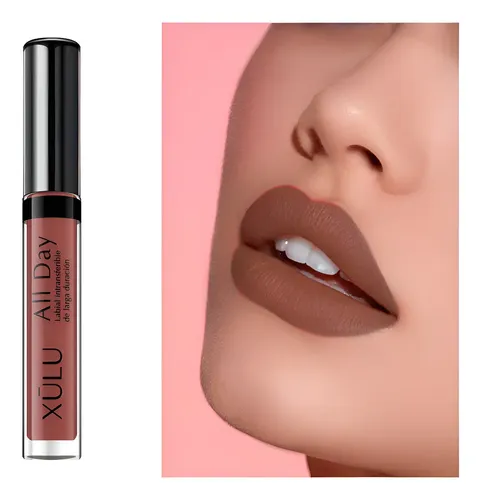 Labial Larga Duracion All Day Color Canela Xulu Cosmeticos