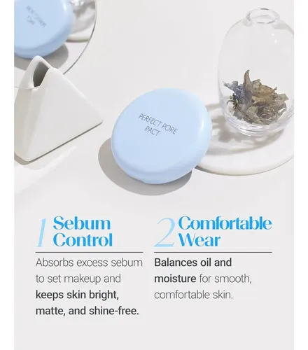 Polvo Compacto Fijador Y Control De Sebo Coreano