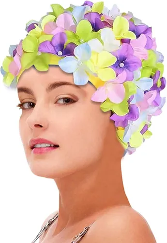 Gorros De Natación Mujer, Gorro De Baño De Pétalos Florales