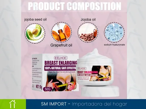 Crema Aumenta Busto Reafirmante Senos Tonifica Volumen Real Fragancia Neutra