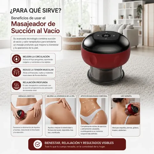 Masajeador De Succión Al Vacío Recargable Gua Sha
