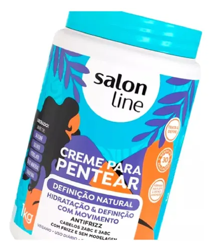 Salon Line Crema Para Peinar Anti Frizz Ondas Natural 1000gr