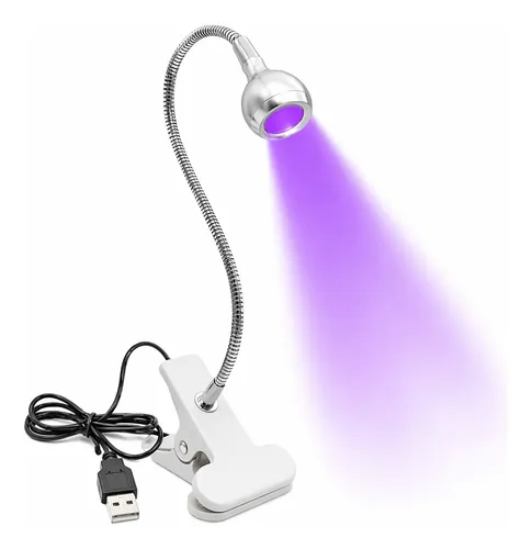 Lámpara Uv Led Flexible Con Clip Para Uñas Secado Rápido