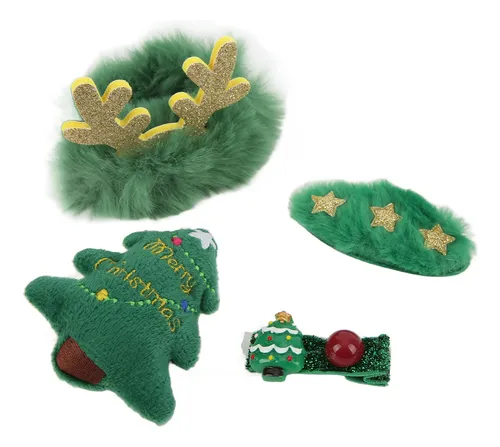 Pinza Para El Pelo, Bonito Y Exquisito Broche Navideño De Co