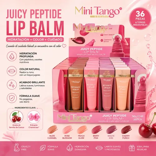 Bálsamo Labial Juicy Peptide Mini Brillo Labial Hidratante