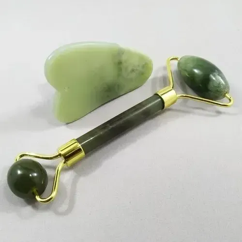 Masajeador Facial Bk Jade Roller Stone + Gua Sha Stone
