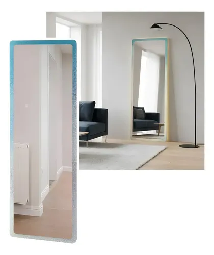 Espejo Led vertical 140×50 Botón Frontal Cálida/fría grande Colgar