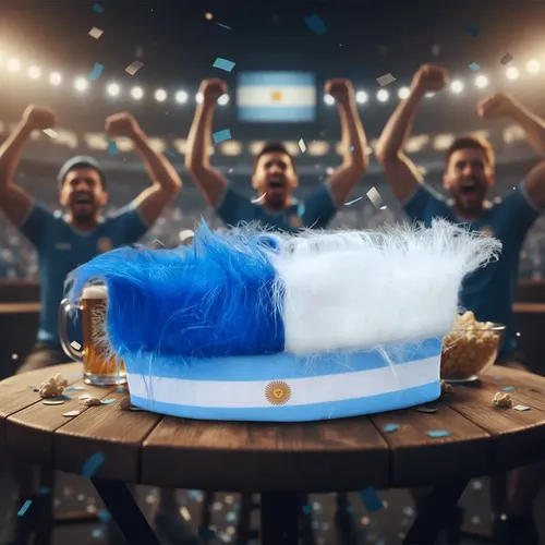 Vincha Peluca Pelos Parados Argentina Mundial Fiesta