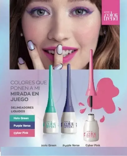Delineador Liquido Ojos Avon Color Trend Rosa Cibernético