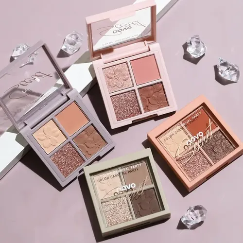 Paleta Sombras Cuarteto Colores Neutros Ojos Hipoalergénico