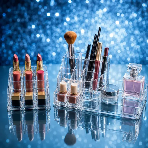 Organizadores Acrílico X2 Maquillaje Cosméticos Transparente