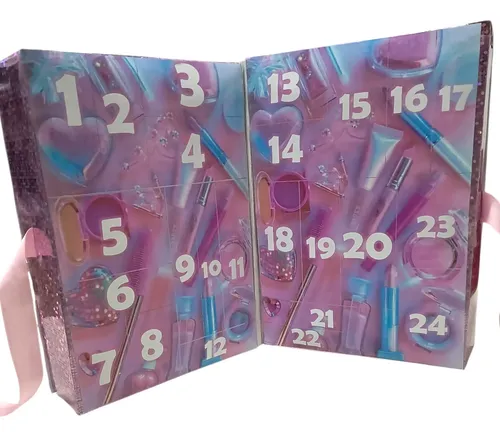 Calendario Adviento 24 Dias De Maquillaje Y Skin Care  Caja Libro Troquelado 24 Dias