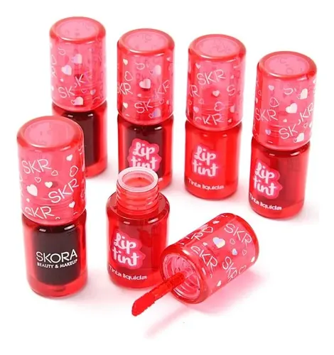 Tinta Labial Liquida Skora Con Aplicador 6 Tonos Rojizo