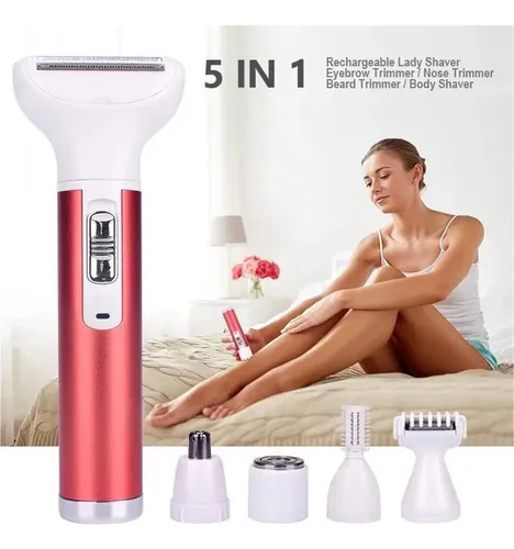 Depiladora Facial Eléctrica Recargable 5 En 1 Para Mujeres
