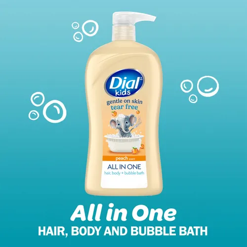 Jabón Todo En 1 Para Cuerpo Y Cabello Dial Kids, Color Meloc