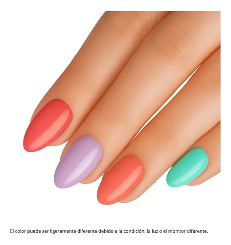 Kit 4 Esmalte Semipermanente Gel Uñas Manicuría 11ml