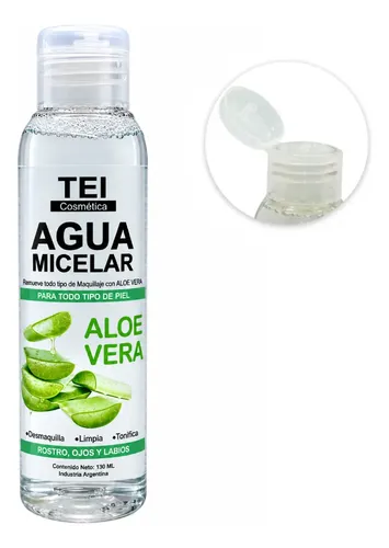 Agua Micelar Aloe Vera Tei Cosmética 130ml Limpieza Facial