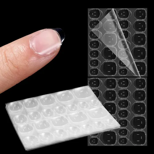 30 Piezas De Adhesivo Transparente Removible Para Uñas Posti