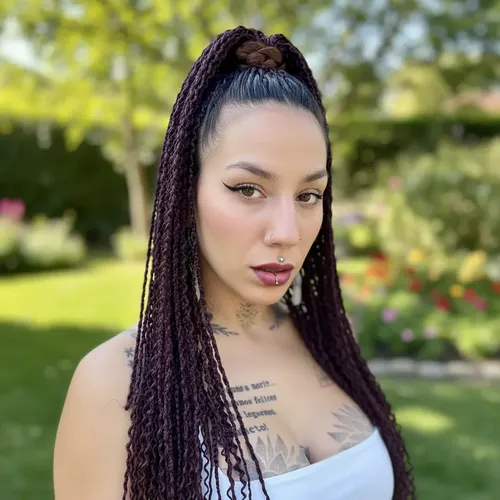 Ponytails Con Trenzas Finas. Coleta Postizo Extensiones