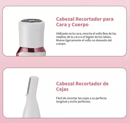Depiladora Eléctrica 4 En 1 Portatil Usb Mujer Cuerpo Cara