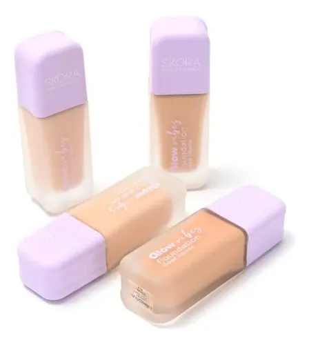 Base De Maquillaje Liquida Skora C/ Difusor Envase De Vidrio