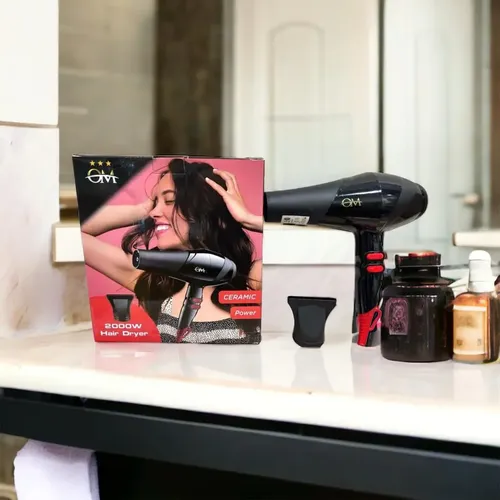 Secador De Pelo Profesional 2000w Frio Calor Color Negro