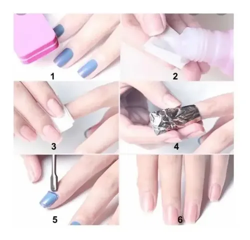 Papel Aluminio Para Uñas Removedor Acrílico Gel Semip Oferta