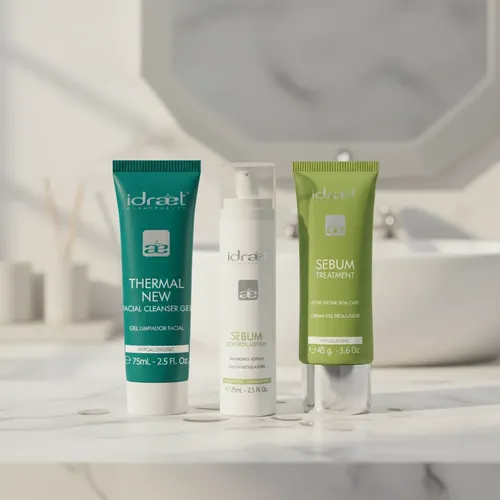 Rutina Skincare Tratamiento Piel Grasa Acne Granos Idraet