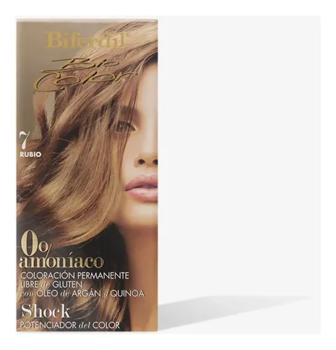 Biferdil Tintura Kit Amoniaco 0 % – Vegano Tono 7 rubio