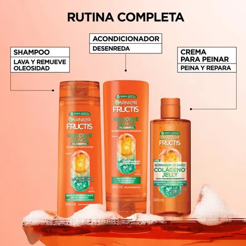 Shampoo Fructis Goodbye Daños Oil Control 350 Ml Garnier