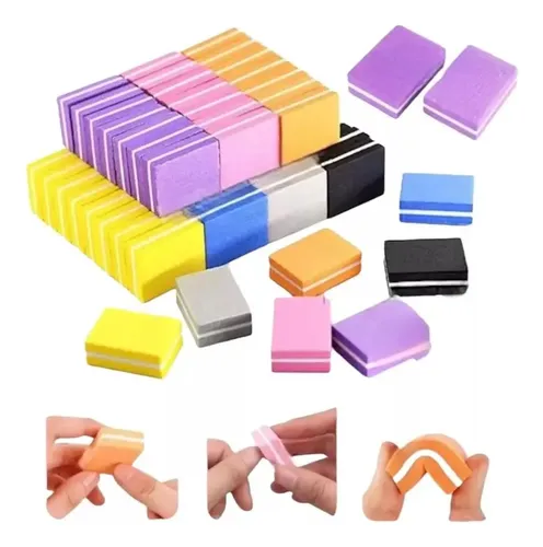 Lima De Uñas Mini Sponge 100/180 Rectangular X25 Unid