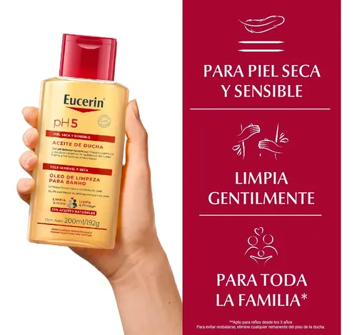 Eucerin Ph5 Aceite De Ducha Piel Seca Y Sensible X 200 Ml
