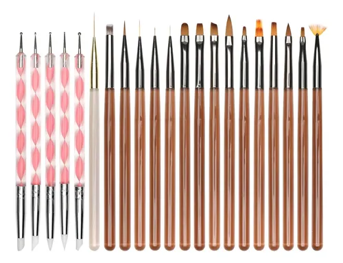 Set Pinceles Y Herramientas Para Arte En Uñas Gel