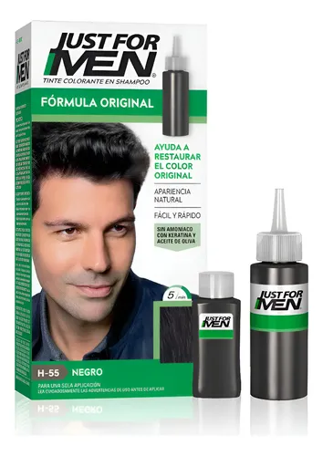 Tintura En Shampoo Just For Men Fórmula Original Negro 66ml