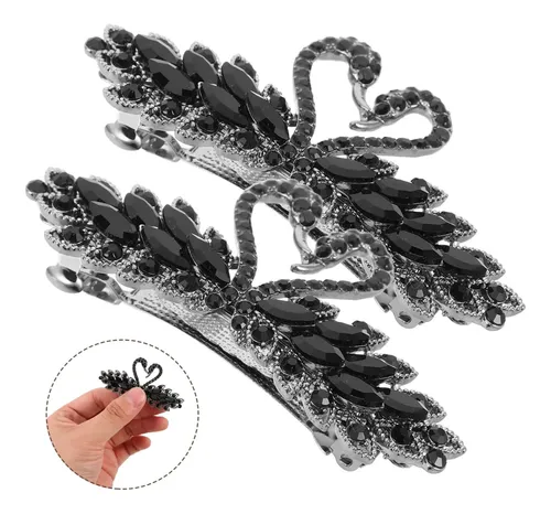 2 Piezas De Pelo Metal Diseño Vintage De Negra Y Estructura