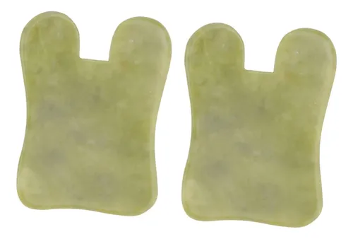 2 Piezas Tablero De Gua Sha De Jade Natural Herramienta De