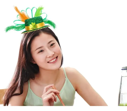 Diadema De San Patricio Aro De Pelo Verde Para Accesorios De