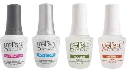 Gelish Base Y Top Para Uñas Con Ph Bond Y Aceite De