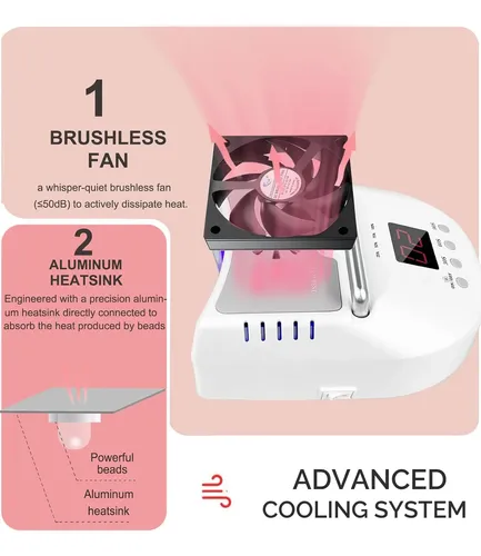 Lámpara Uv Led Inalámbrica Blanca Profesional Para Uñas