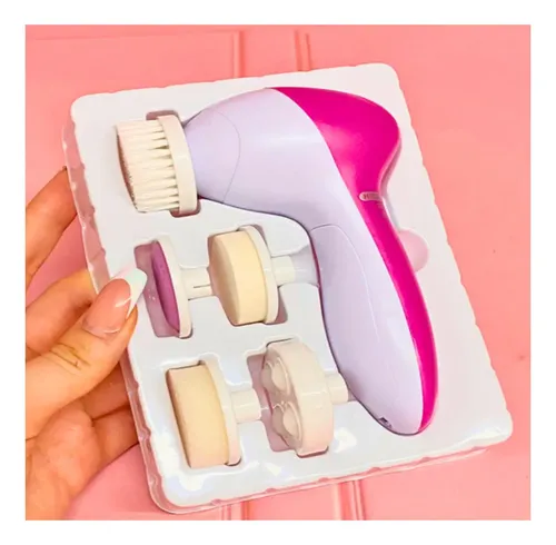 Cepillo Facial Limpador Exfoliador 5 En 1 Ergonómico