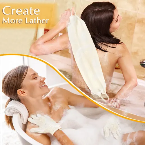 Guantes De Baño Exfoliantes Para Limpieza Corporal Espalda