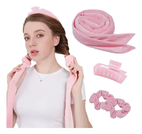 Set Accesorios Pelo Cinta Y Diadema Rosa Para Mujer L