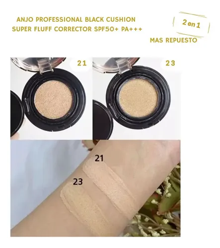Base Maquillaje+repuesto +fps 50pa++ Anjo Proffesional Black