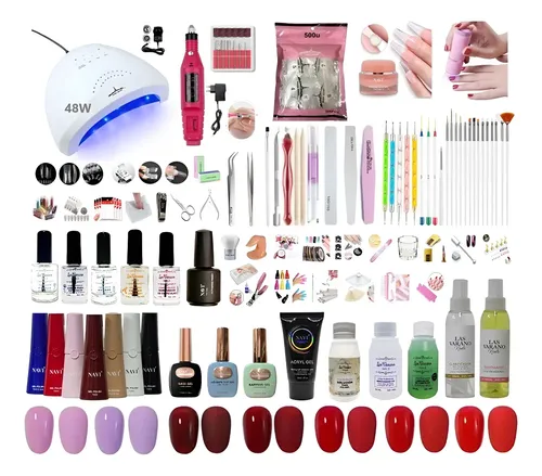 Kit X105u Completo Sof Gel Polygel Deco Cabina Torno Semip.