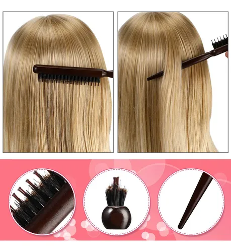 Set De Cepillos Para Cabello Cunhill Negro 12 Piezas Con Cer