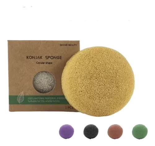 Esponja Konjac Natural Circular Fibra Vegetal
