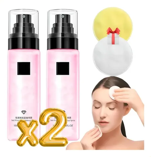 Hf Spray Fijador Maquillaje Hidratante Larga Duración Brillo