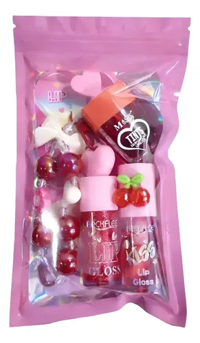 Kit De Maquillaje Y Accesorios Coquette Fibckflee Con Brillo