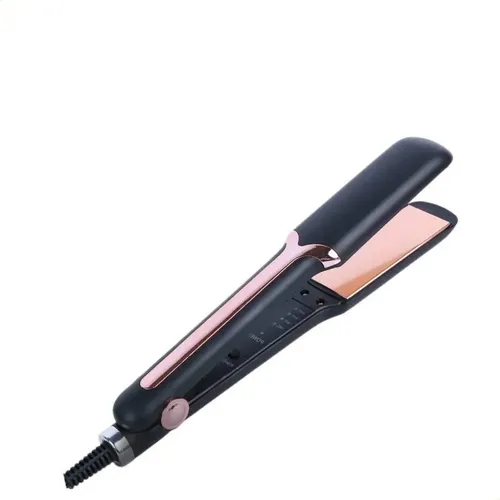 Ceramic Hair Straightener And Curler Dual Use Salon Quality  Negro